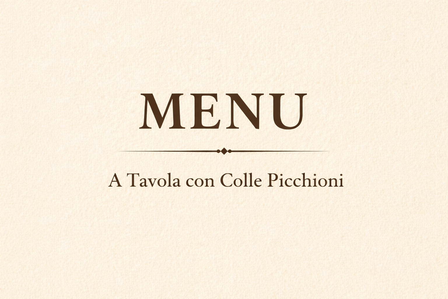 Menu 11 Aprile 2026